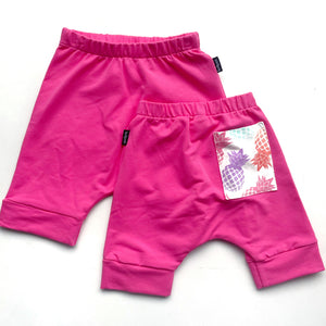Pink Pineapple Harem Shorts
