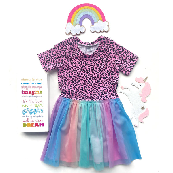 Rainbow Tulle Dress - Size 5