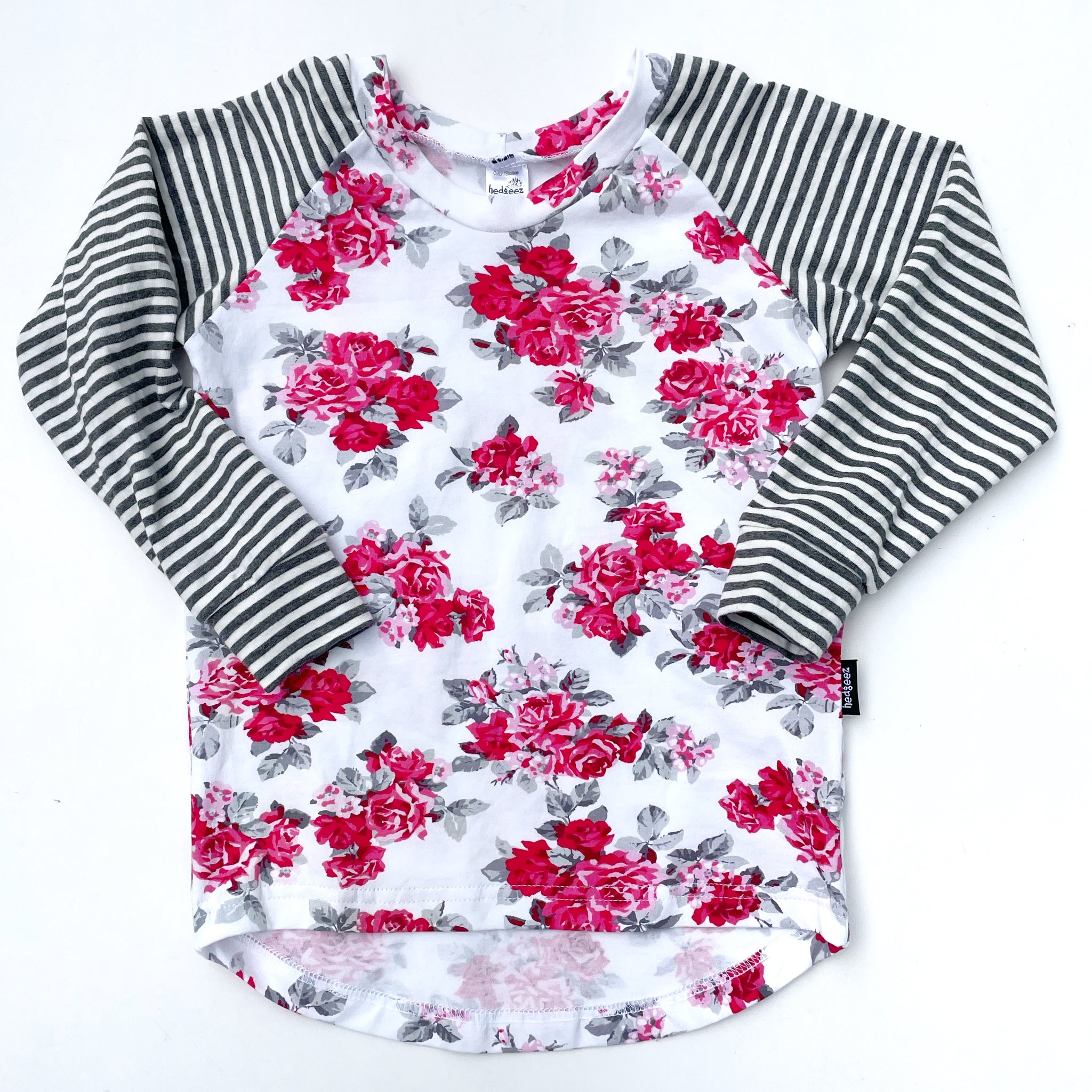 White Floral Long Sleeve Top - Size 12