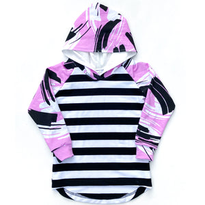 Striped and Patterned Hoodie