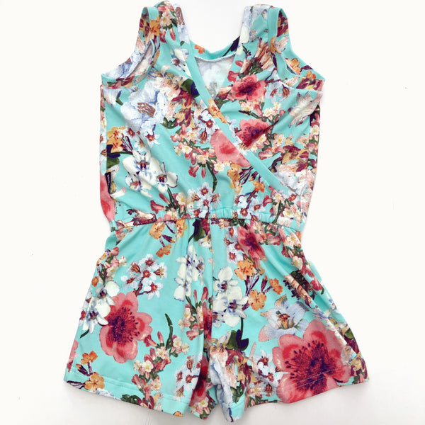 Jumpsuit - Teal Floral