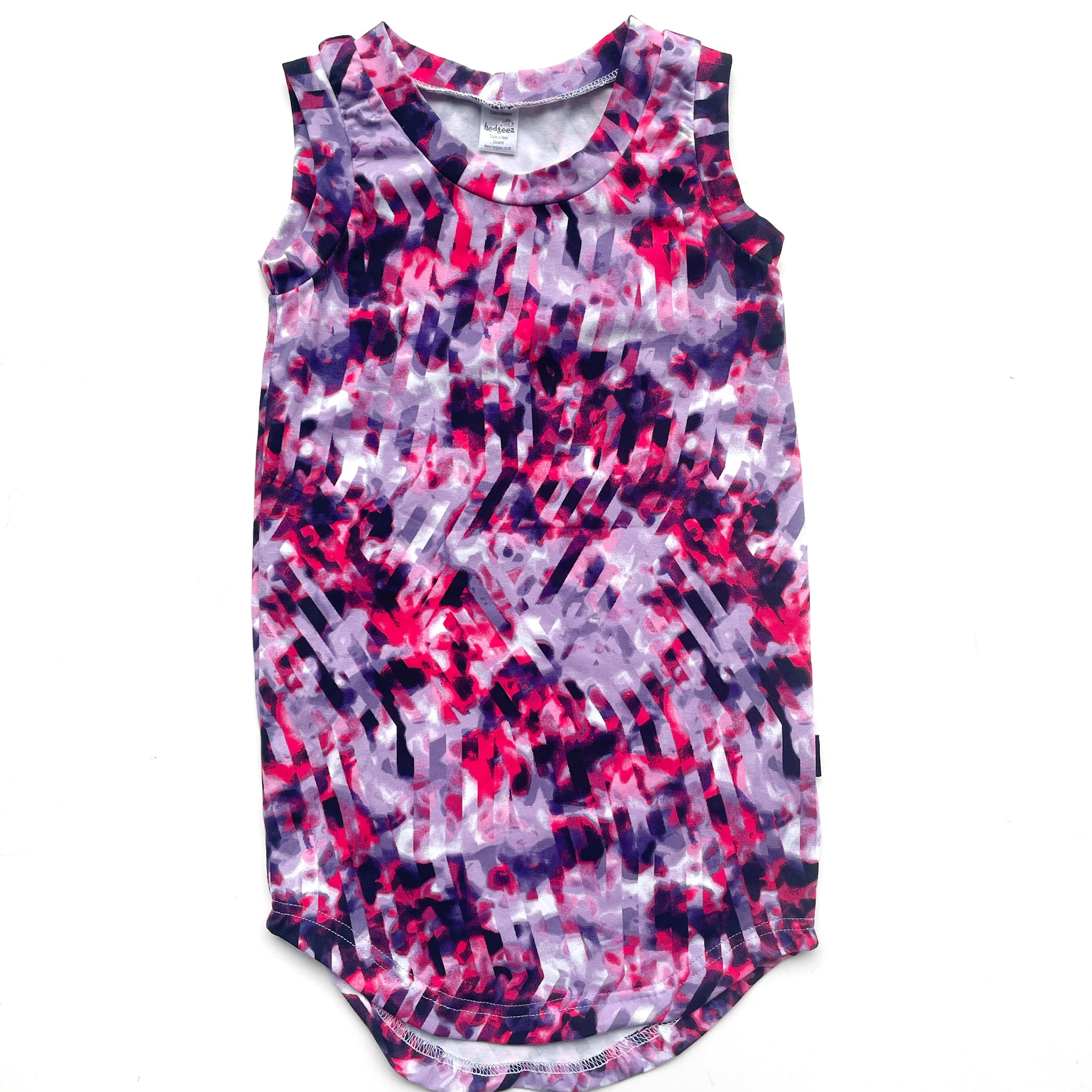 Singlet Dress - Purple/Pink Geo
