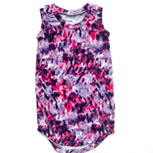 Singlet Dress - Purple/Pink Geo