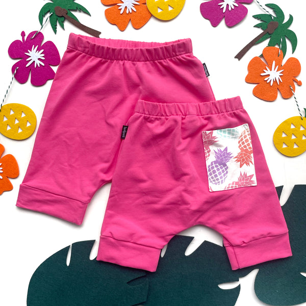 Pink Pineapple Harem Shorts
