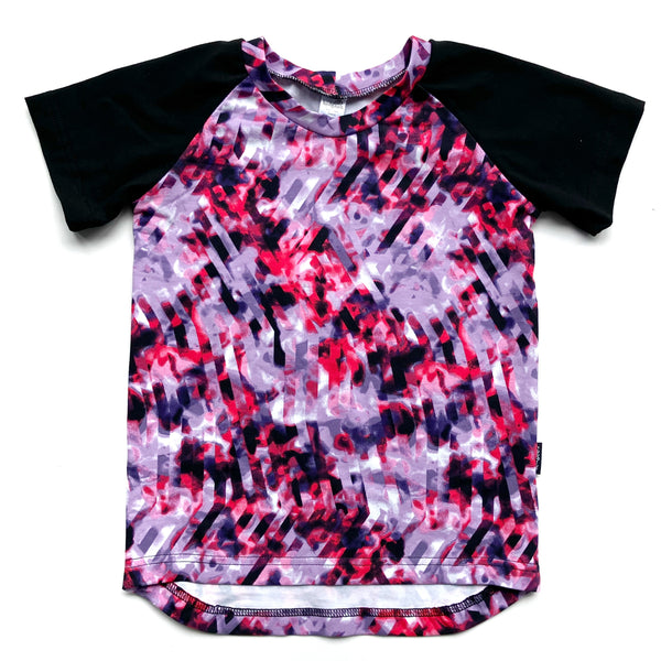 Purple/Black Geo T-shirt - Sizes 4 and 5