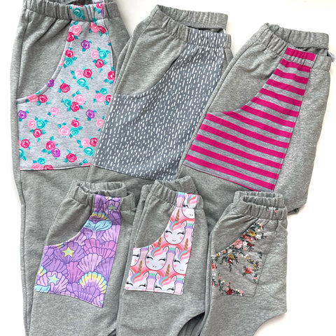 Harem Track Pants - Grey, random pocket