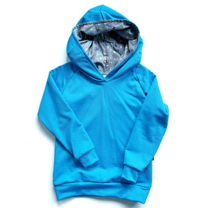 Merino Blend Hoodie - Bright Blue size 4