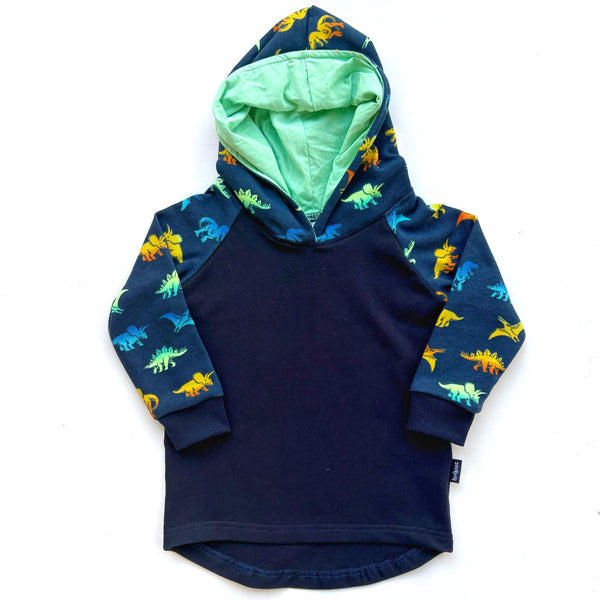 Navy Dino Hoodie - Size 1
