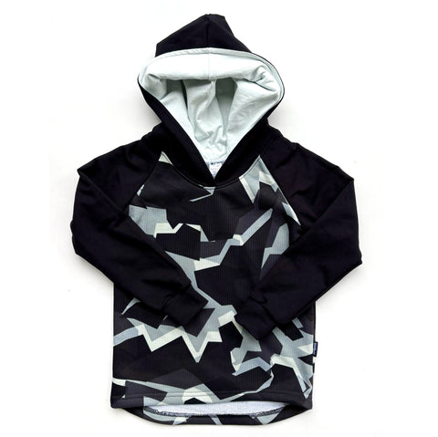Black Geo Hoodie - Black Size 5 and 7