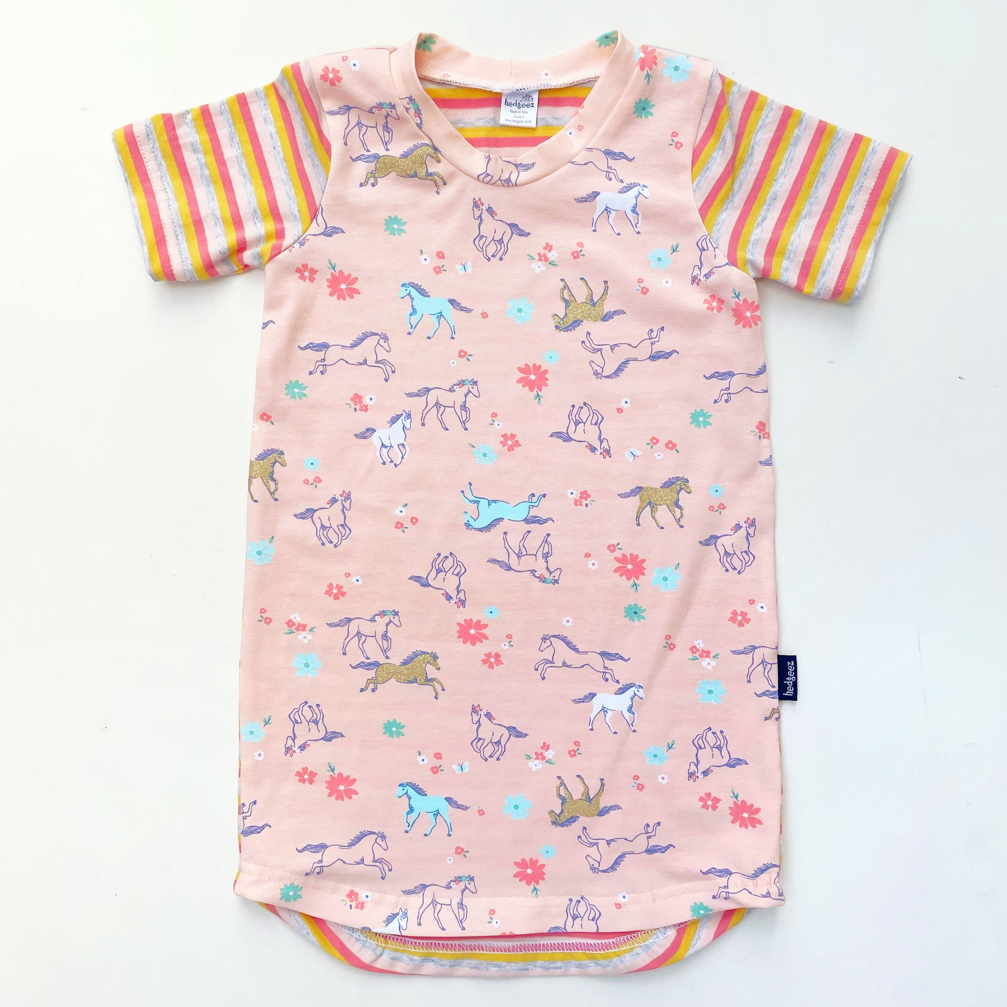 T-Shirt Dress Peach Ponies