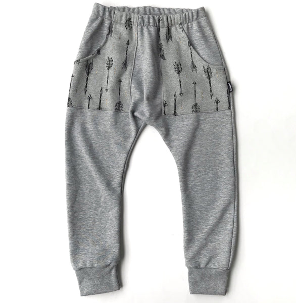 Harem Track Pants - Grey, random pocket