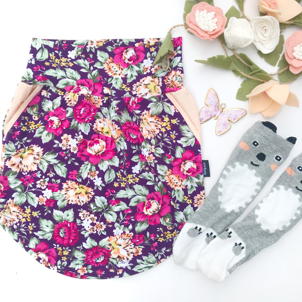 Skirt - Deep Purple Floral
