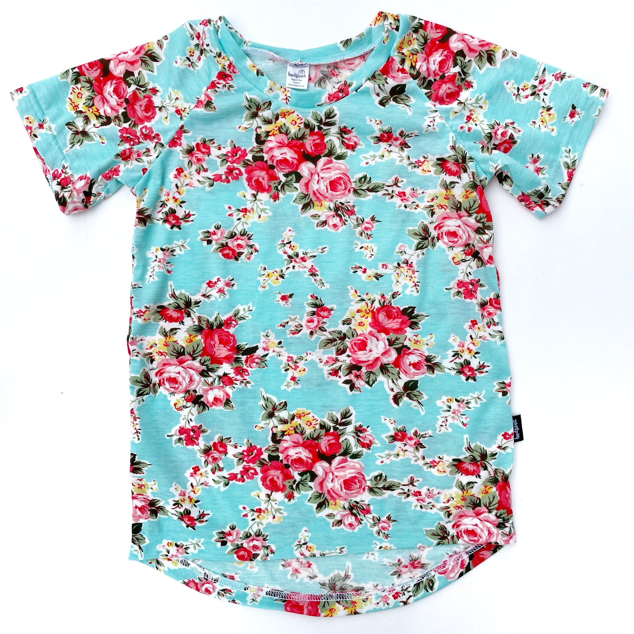 T-Shirt - Teal Floral - Size 3