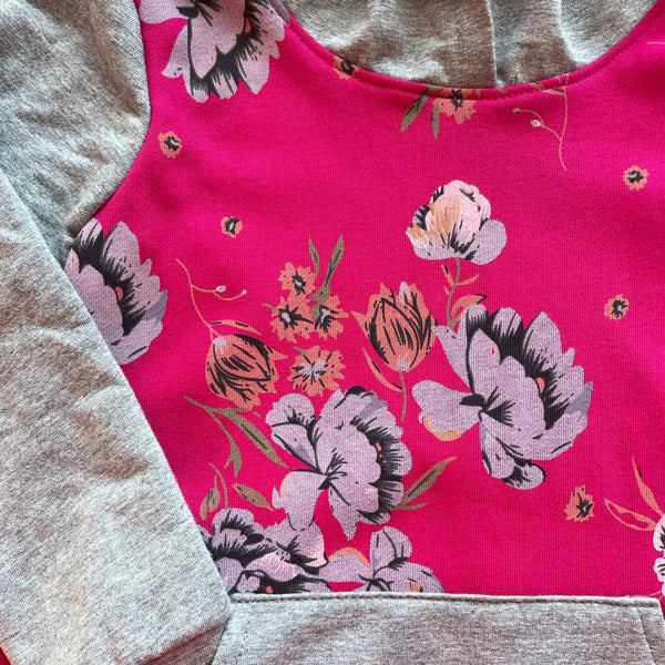Hooded Dress - Pink Floral
