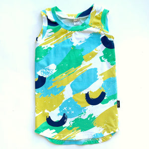 Singlet Dress - Citrus Swirl - Size 2 and 4