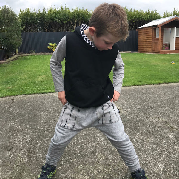 Harem Track Pants - Grey Arrows