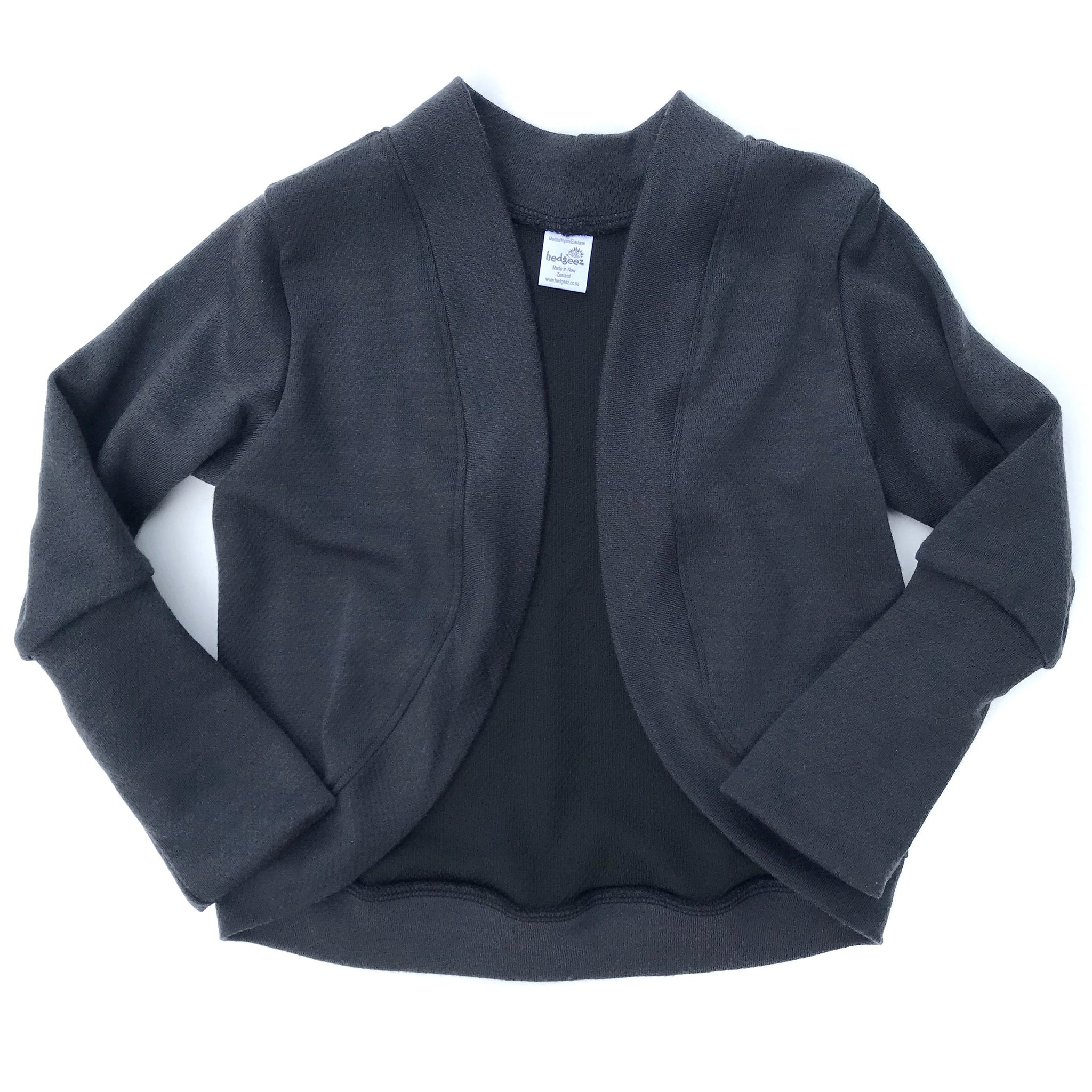 Merino Blend Cardi - Charcoal