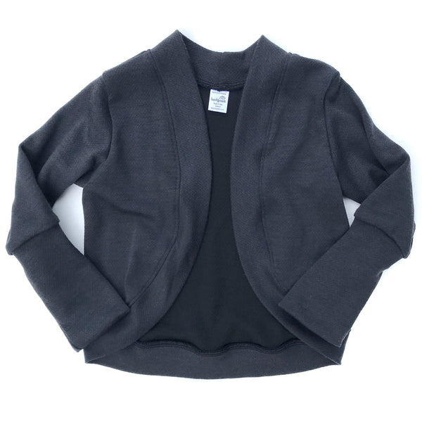 Merino Blend Cardi - Charcoal