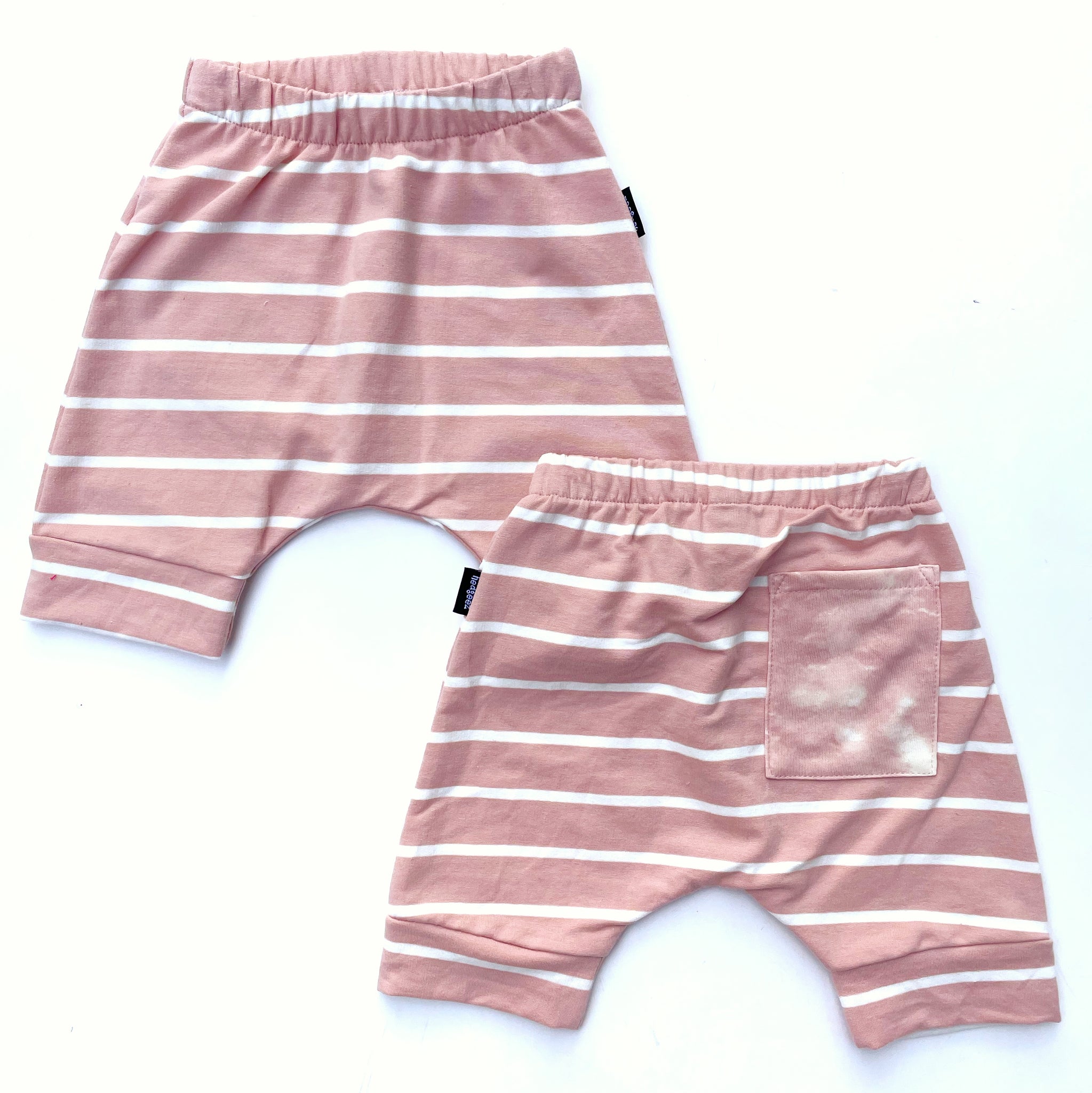 Blush Striped Harem Shorts