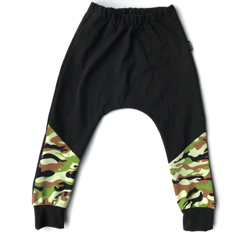 Camo Spliced Harem Pants